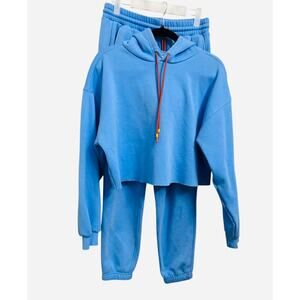 Blue Women's Hoodie and Jogger Set